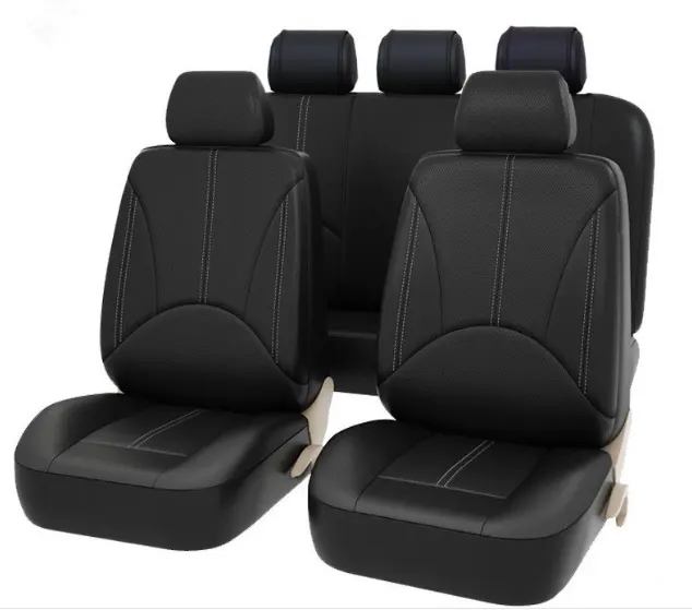 universal black artificial leather pu leather car seat covers for different cars