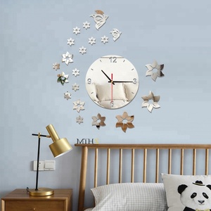 Horloge murale 3d en acrylique, <span class=keywords><strong>grand</strong></span> miroir et autocollants, design moderne, décoration pour maison, salon, bricolage, nouvelle collection - Product Image 2