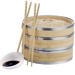 Vaporizador de bambú para cocina, utensilios de cocina, Momo Baozi, Dumplings - Product Image 1