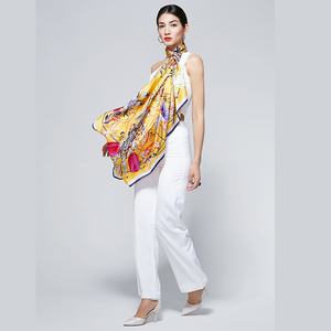 Vendita calda moda 100% seta stampa digitale personalizzata piazza pianura autunno <span class=keywords><strong>sciarpa</strong></span> lunga da <span class=keywords><strong>donna</strong></span> - Product Image 4