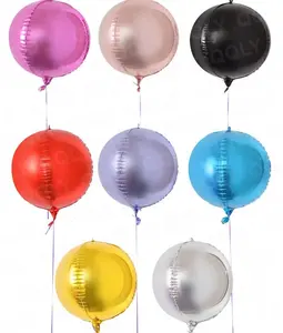 卸売4D丸型球形球形グロボス中国誕生日パーティーアイテムヘリウムバルーン結婚式の装飾パーティーバルーン