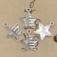 Drapeau USA charmes en gros métal USA drapeau étoiles charmes pendentif pour la fabrication de bijoux
