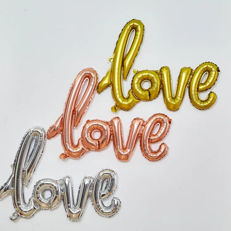 Hot Sale Wedding Balloon Decorations 36inch Rose Gold Letter LOVE Foil Balloon