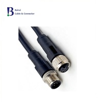 Bairui NEMA2000 M12 4 polos código macho tipo Y conjuntos de cables de Sensor Circular a prueba de agua IP67 automatización Industrial potencia cobre