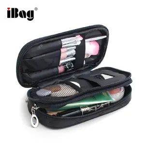Travel Multifunction Makeup Brush Zipper Folio Case Cosmetic Handbag Makeup Bag Waterproof Polyester Pencil Case