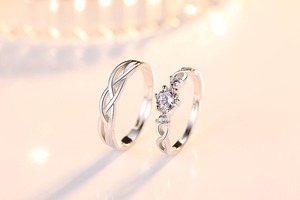 Anneau de couple Amour éternel Anneau réglable - Product Image 3