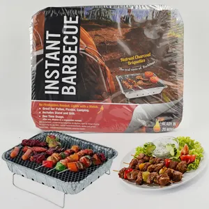 Barbecue BBQ Tools Pan Charcoal Bbq Grill foglio di alluminio portatile monouso istantaneo usa e getta all'aperto personalizzato facile da usare