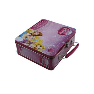 Caixa retangular de metal para almoço, recipientes de alimentos, lata de lata de presente para crianças - Product Image 1