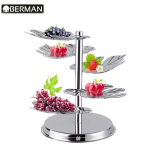 Nhà Cung Cấp Dịch Vụ Ăn Uống Buffet Nâng Cao Thực Phẩm Phục Vụ Hiển Thị Giá Rose Gold Buffet Hiển Thị Đứng Riser Cho Thép Buffet Set - Product Image 6