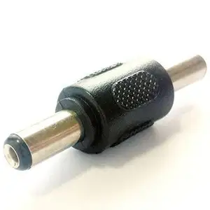 Adaptador de tomada dc 5.5x2.1mm macho para macho, acoplador, conector para fio elétrico