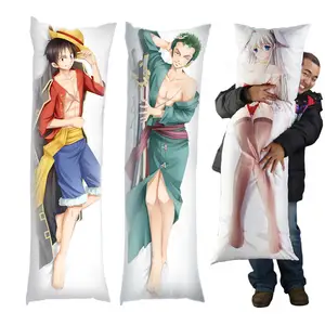 Jardín de la casa de anime medias personalizado impreso fundas de almohada una pieza Luffy Zoro cuerpo almohada cubierta