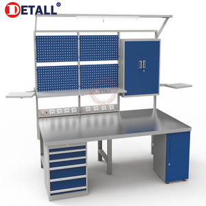 Detall-Nhiệm Vụ Nặng Nề Nhà Để Xe Bàn Làm Việc Với Lưu Trữ Ngăn Kéo Đơn Vị - Product Image 1