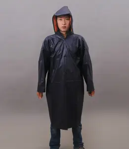 rubberized Protective rain coat for man lone rain coat customize anti-oil water proof easy clean rain jacket