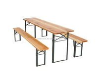 Ensemble de table de jardin pliable en bois pour l'extérieur, camping, pique-nique, bière