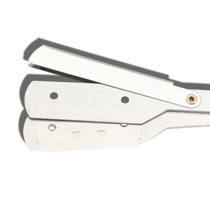 Pisau Cukur Lurus dengan Gagang Logam, Mata Pisau Dapat Diganti, Pisau Cukur Cut Throat, Pisau Cukur Lurus Khusus untuk Tukang Cukur, Pisau Cukur untuk Memotong Rambut Pria - Product Image 4