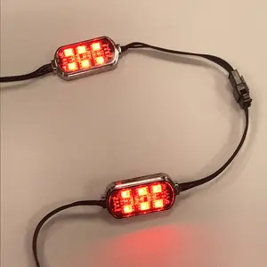 Módulos LED cromados impermeables para motocicleta, Marco Chopper, Kit de luces de neón luminosas