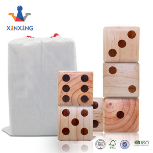 Xúc Xắc Gỗ Khổng Lồ Xúc Xắc Sân Khổng Lồ 6 Gói Đặt Jumbo Trò Chơi Sân Cỏ Ngoài Trời Bằng Gỗ Cực Lớn Được Đánh Số Lớn Xúc Xắc Trong Túi Dây Rút - Product Image 5