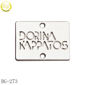 Etiquetas de Metal Redondas para Trajes de Baño, Logotipo Personalizado, Placa de Metal para Ropa, 2 Orificios, Letras Grabadas - Product Image 4