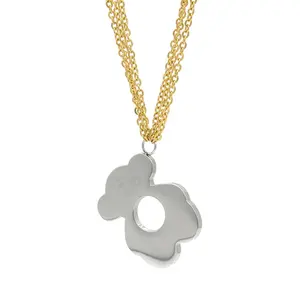 Most Popular Bear Design Gold Chain Stainless Steel Necklace Fashion Jewelry Pendant