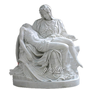 Statue en marbre La Pieta en <span class=keywords><strong>pierre</strong></span> sculptée à La main, jardin, extérieur, livraison gratuite - Product Image 5