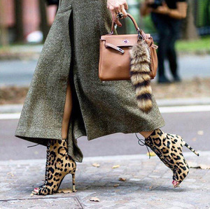 CSS415 2019 di modo della molla elegante peep toe leopard <span class=keywords><strong>lacci</strong></span> alla caviglia stivali scarpe per le donne - Product Image 2