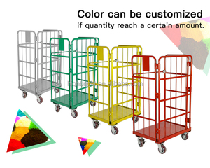 <span class=keywords><strong>Prestar</strong></span> Heavy-Duty Worktainer Cage Chariots Conteneur à rouleaux en plastique Revêtement en poudre à quatre roues Solution de stockage personnalisable OEM - Product Image 4