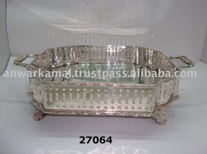 ถาดเสิร์ฟเคลือบเงินทองเหลือง - Product Image 2