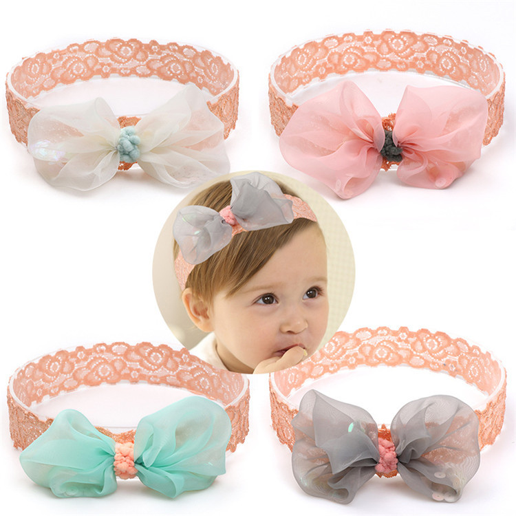 3Pcs Velvet Baby Bow Headbands - 3.75" Bows, Elastic Nylon Hairbands For Newborns & Toddlers (Red, Beige, Dark Green)