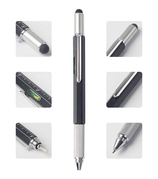7-in-1 Multifunction Ballpoint Pen: Stylus, Ruler, Screwdriver, And - Foto 8