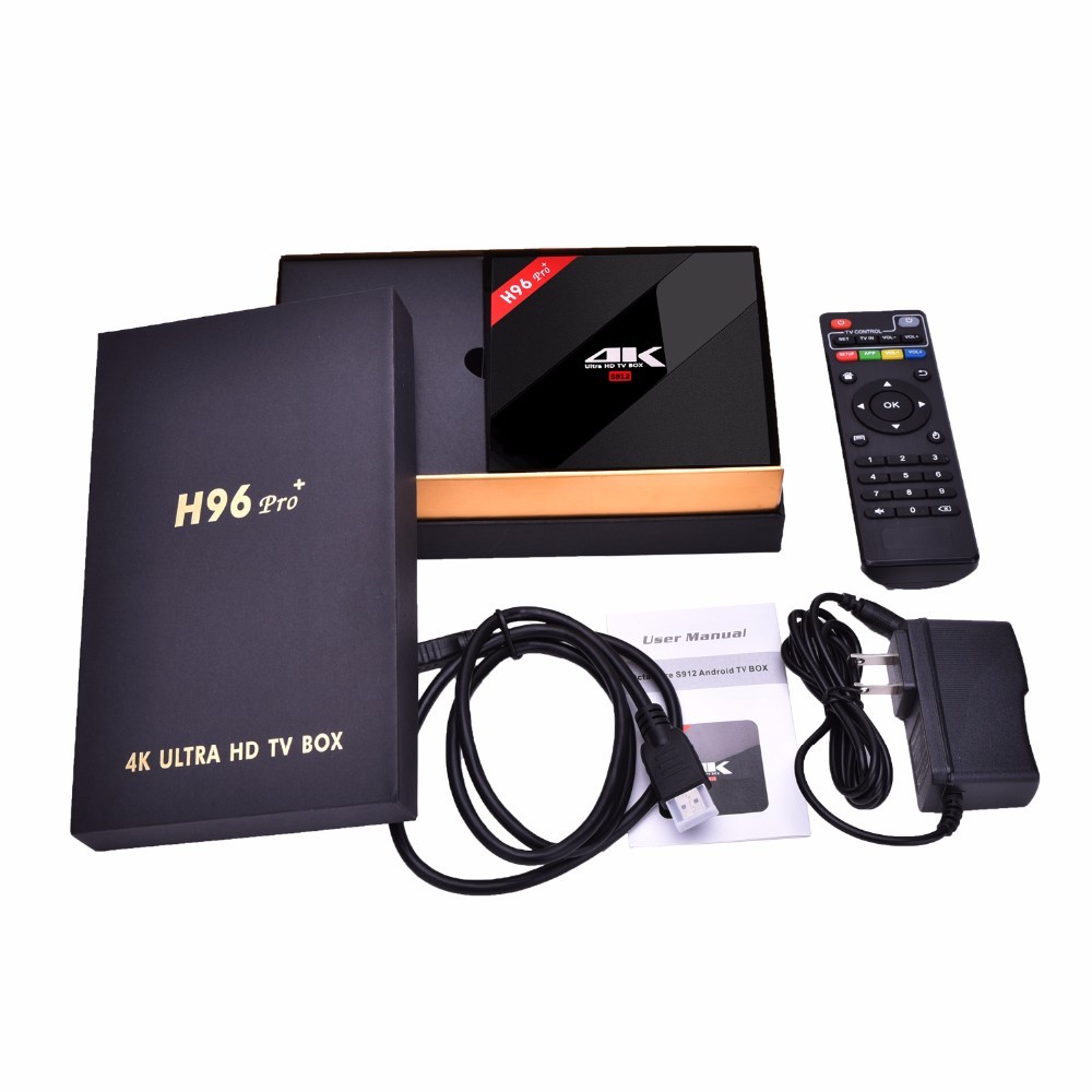 H96 Pro Plus Octa Core Android 6.0 TV Box Amlogic S912 3G/32G 2.4G/5 GHz WIFI Bluetooth 4 K DLNA Google Play Set Top Box