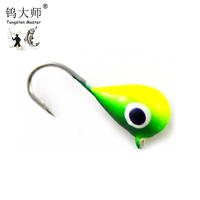 Accessoire de pêche de haute qualité gabarit de pêche sur glace au tungstène têtes de plongée lumineuses en gros