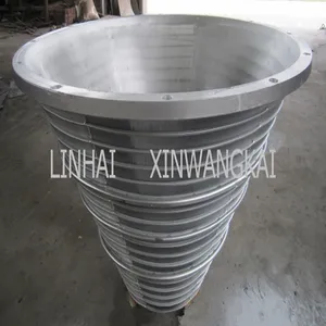 Conical v wire centrifuge basket mesh, screen metal basket