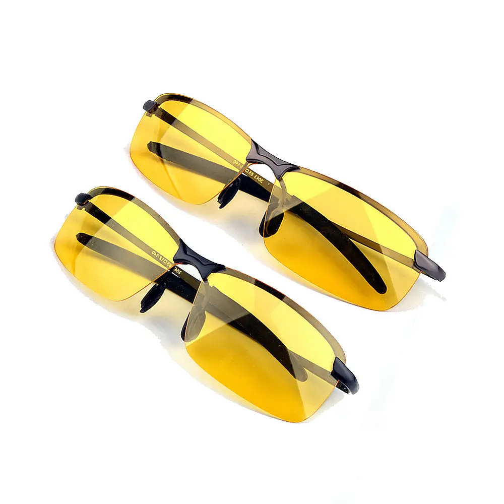 Лидер продаж 2022, Модные Мужские поляризационные очки для ночного вождения, антибликовые солнцезащитные очки с желтыми линзами ночного видения