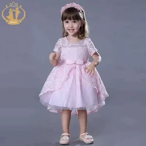 Çevik moda çiçek kız elbise parti doğum günü düğün prenses Toddler kız elbise bebek kız prenses elbise