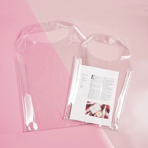 Tùy Chỉnh Trong Suốt Không Thấm Nước Rõ Ràng <span class=keywords><strong>Pvc</strong></span> Shopping <span class=keywords><strong>Bag</strong></span> Với Handle, In Túi Mua Sắm Tùy Chỉnh, Túi <span class=keywords><strong>Pvc</strong></span> Trong Suốt - Product Image 5