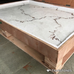 Trong suốt Đá Cẩm Thạch Nhân Tạo Tấm/Faux Thạch Cao Tuyết Hoa Rắn Bề Mặt Tấm cho Tường Trang Trí - Product Image 2