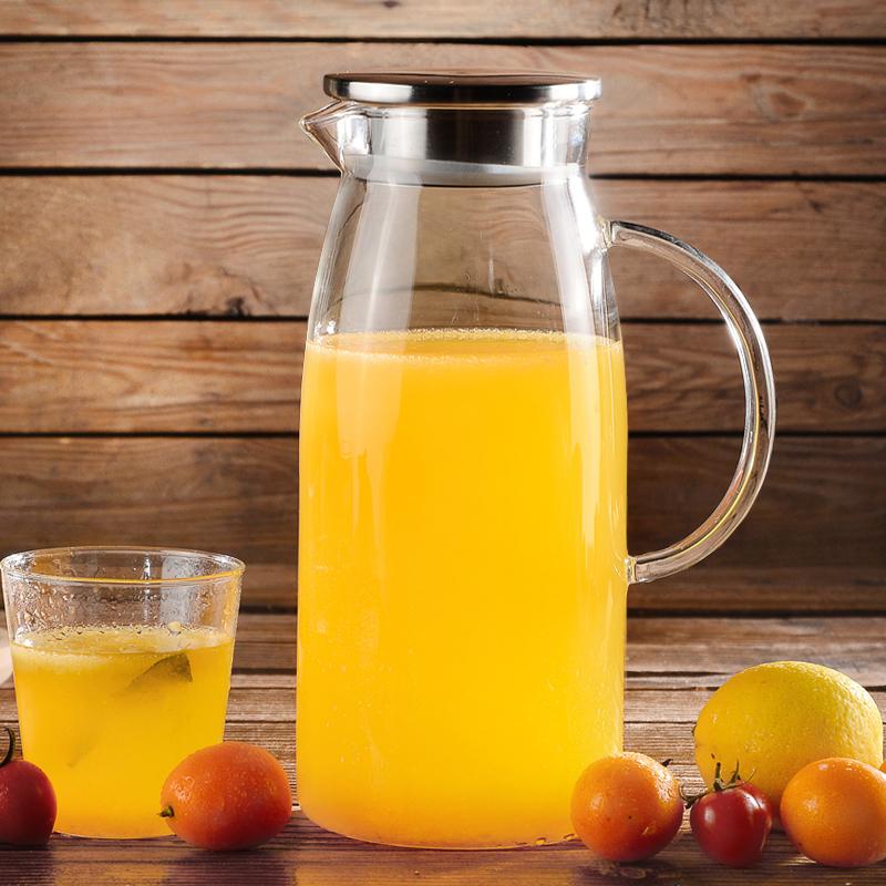 1500ml Borosilicate Glass Carafe, Fruit Infuser Water Pitcher