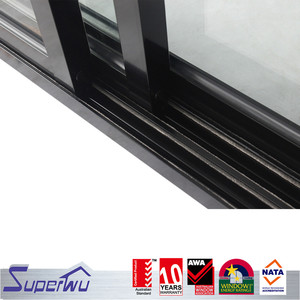 <span class=keywords><strong>Puerta</strong></span> <span class=keywords><strong>corredera</strong></span> de perfil de aluminio templado comercial y casero de 3 paneles - Product Image 2