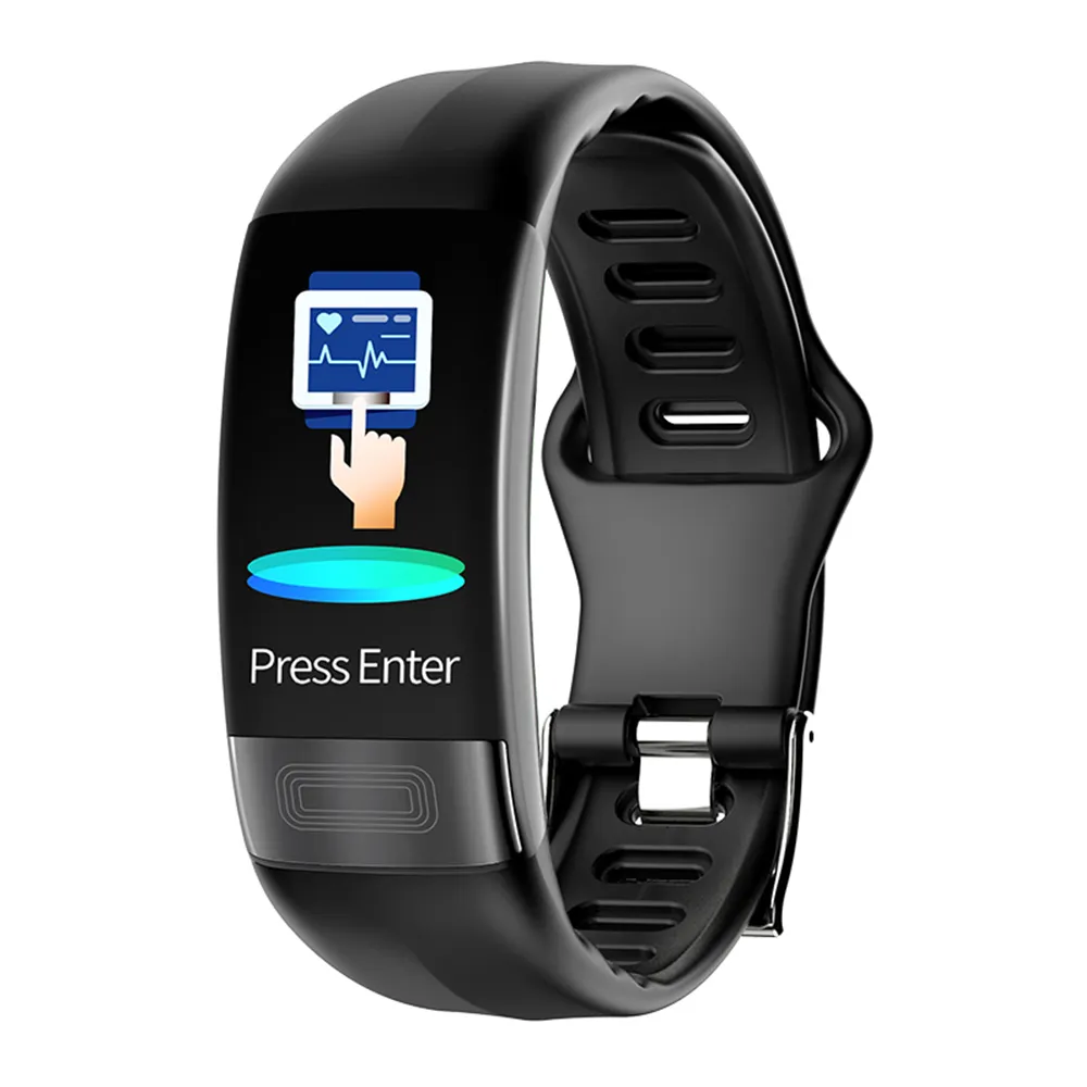 P11 Smartband לחץ דם חכם להקת קצב לב צג PPG אק"ג חכם צמיד פעילות גשש כושר