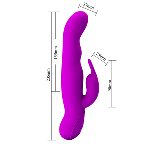 Vibratori per conigli vibrazioni a 30 funzioni rotazioni a 7 funzioni giocattoli sessuali impermeabili in <span class=keywords><strong>Silicone</strong></span> pieno ricaricabili per le donne - Product Image 4