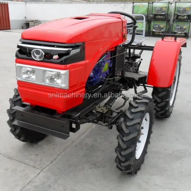 Mini trator 22hp 4wd para fazenda jardim, máquina de agricultura barata