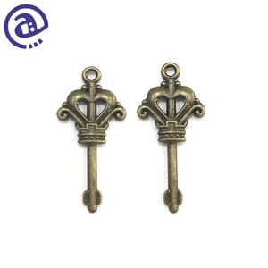 Оптовая продажа, акция, недорогой декоративный бронзовый мини-ключ из цинкового сплава, винтажный металлический Шарм - Product Image 3