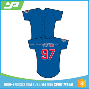 wholesale custom made short sleeve quick dry sublimation digital printing fashion baseball jersey - Product Image 3