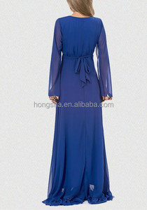 Dhakai Jamdani Sarees Chiffon Abendkleid Langarm Neueste Design Muslim Kleid