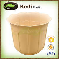 Pot de fleur en mélamine en plastique coloré rond écologique de qualité supérieure avec fond
