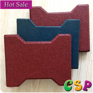 45mm d'épaisseur imbriqué extérieur chien os sol voie caoutchouc pavé carrelage pas cher gazon artificiel produit - Product Image 2