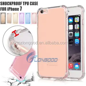 Nieuwe Shockproof Transparant Clear Tpu Case Achterkant voor iphone7