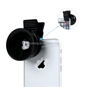 Hot menjual HD Telepon lensa kit 0.45X Wide Angle 15X Super Makro 12x Zoom Telephoto Lens Untuk iphone Samsung Smartphone