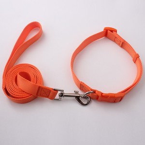 2025 Umwelt freundliches Luxus-Hundehalsband-Leinen-Set Hochwertiges echtes Nylon-Tier muster Mode Einfarbige Hunde halsbänder - Product Image 4