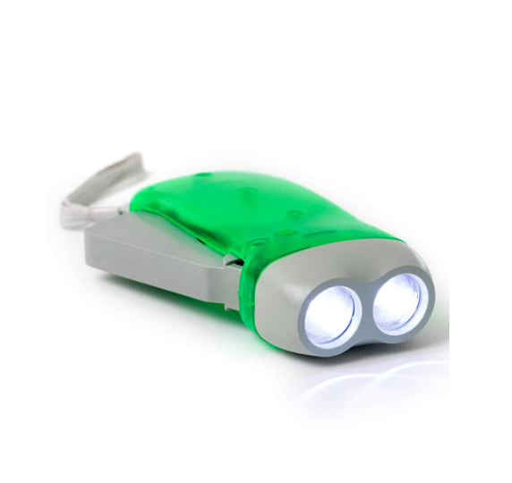 Transparent Creative Hand Pressure Power Generation Self-charging Mini Emergency Flashlight